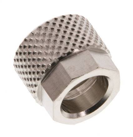 8x6 M12x1mm Wartelmoer Vernikkeld Messing [20 Stuks]