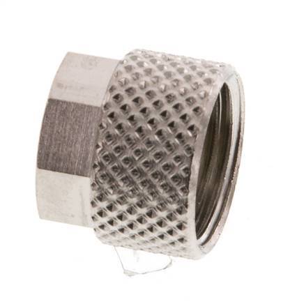 8x6 M12x1mm Wartelmoer Vernikkeld Messing [20 Stuks]