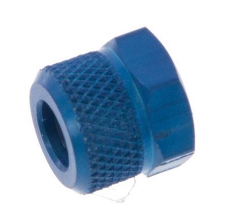 6x4 M10x1mm Union Nut Aluminium [10 Stuks]