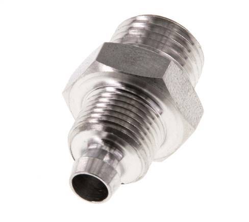 8x6 & 1/4''NPT RVS 1.4571 Rechte Opsteekkoppeling Buitendraad