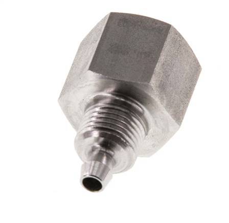 6x4 & G1/4'' RVS 1.4571 Rechte Opsteekkoppeling Binnendraad