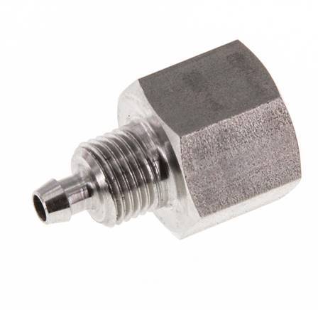 6x4 & G1/4'' RVS 1.4571 Rechte Opsteekkoppeling Binnendraad