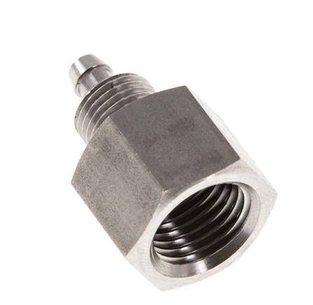 6x4 & G1/4'' RVS 1.4571 Rechte Opsteekkoppeling Binnendraad