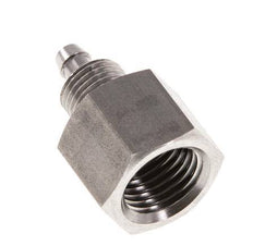 6x4 & G1/4'' RVS 1.4571 Rechte Opsteekkoppeling Binnendraad
