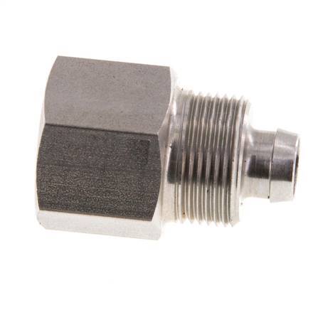 10x8 & G3/8'' RVS 1.4571 Rechte Opsteekkoppeling Binnendraad