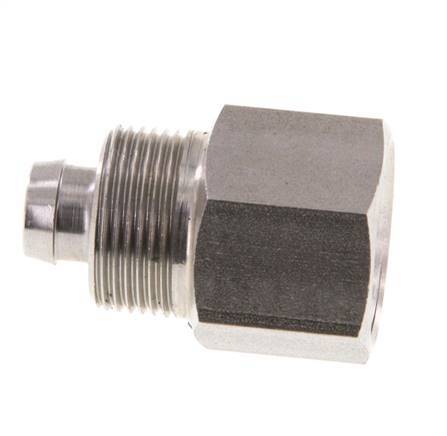 10x8 & G3/8'' RVS 1.4571 Rechte Opsteekkoppeling Binnendraad