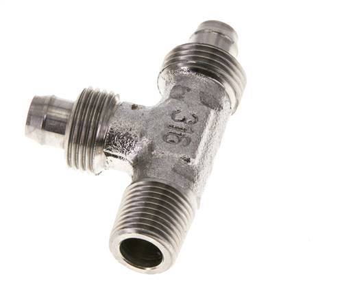 8x6 & R1/8'' RVS 1.4305 T-Opsteekkoppeling Buitendraad
