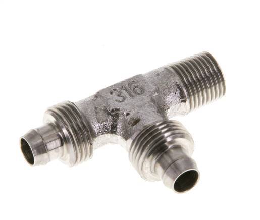 8x6 & R1/8'' RVS 1.4305 T-Opsteekkoppeling Buitendraad