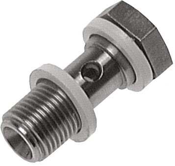 Banjobout 1-weg RVS G1/4'' Buitendraad PTFE 25mm