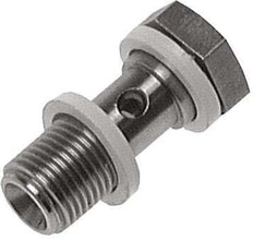 Banjobout 1-weg RVS G1/4'' Buitendraad PTFE 25mm
