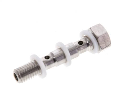 Banjobout 2-weg RVS M5 Buitendraad PTFE 27mm