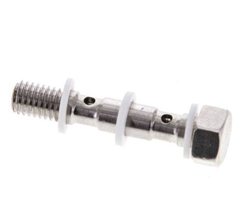 Banjobout 2-weg RVS M5 Buitendraad PTFE 27mm