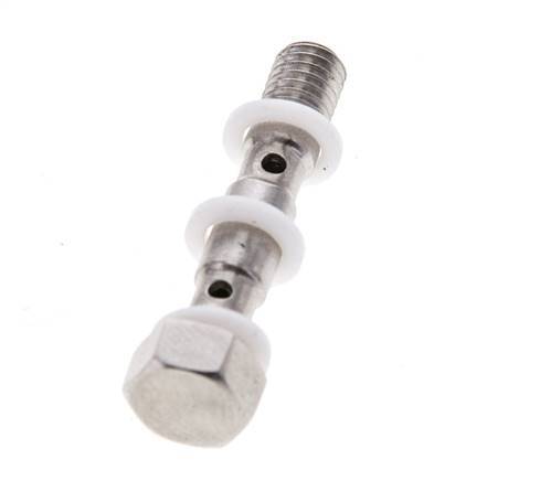 Banjobout 2-weg RVS M5 Buitendraad PTFE 27mm