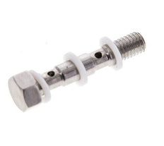 Banjobout 2-weg RVS M5 Buitendraad PTFE 27mm
