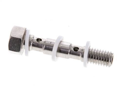 Banjobout 2-weg RVS M5 Buitendraad PTFE 27mm