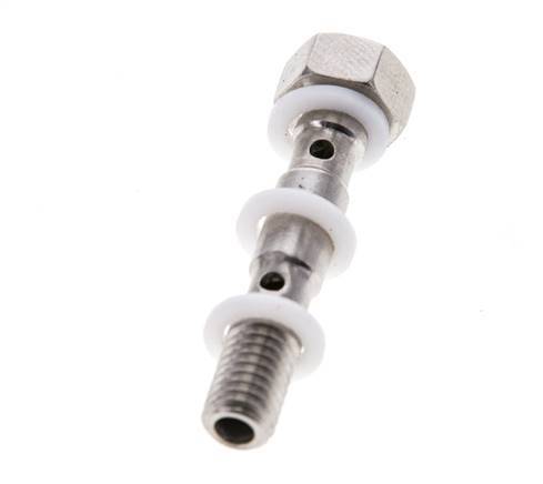 Banjobout 2-weg RVS M5 Buitendraad PTFE 27mm