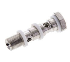 Banjobout 2-weg RVS G1/8'' Buitendraad PTFE 40mm