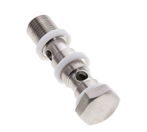 Banjobout 2-weg RVS G1/8'' Buitendraad PTFE 40mm