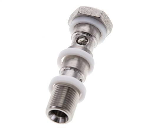 Banjobout 2-weg RVS G1/8'' Buitendraad PTFE 40mm