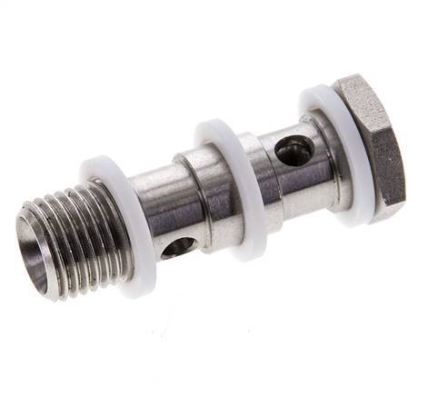 Banjobout 2-weg RVS G1/4'' Buitendraad PTFE 42mm
