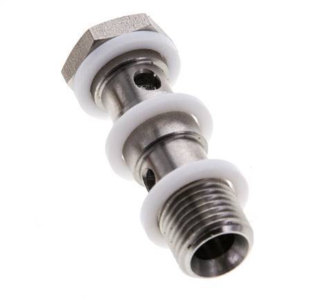 Banjobout 2-weg RVS G1/4'' Buitendraad PTFE 42mm
