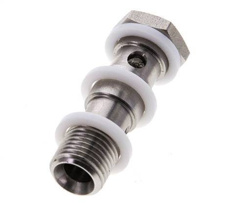 Banjobout 2-weg RVS G1/4'' Buitendraad PTFE 42mm