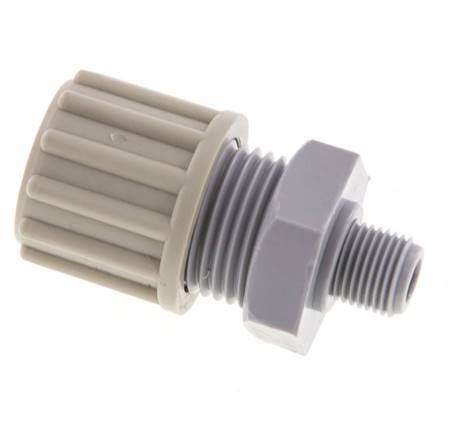 12x9mm & G1/8'' PA Rechte Knelfitting Buitendraad 10bar