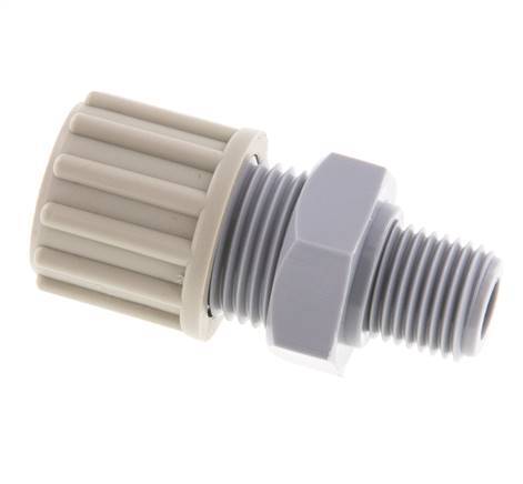 12x10mm & G1/4'' PA Rechte Knelfitting Buitendraad 10bar