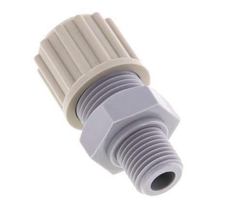 12x10mm & G1/4'' PA Rechte Knelfitting Buitendraad 10bar