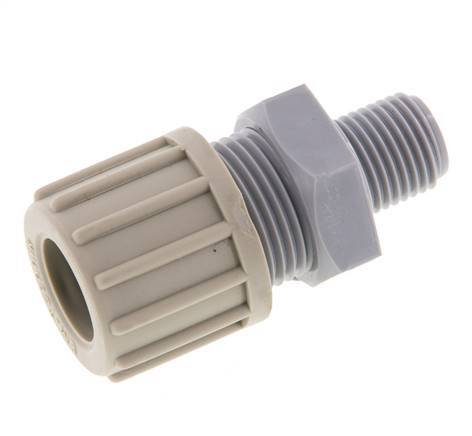 14x12mm & G1/4'' PA Rechte Knelfitting Buitendraad 10bar