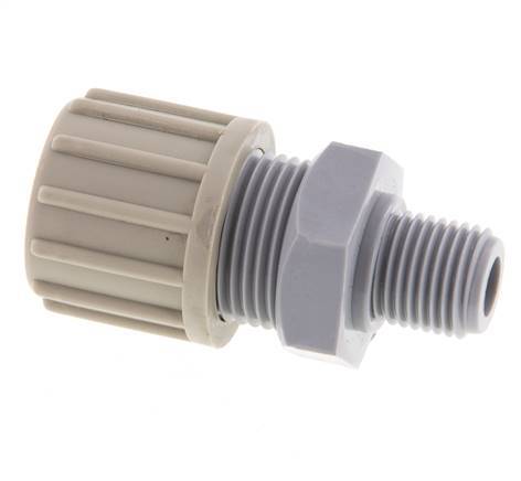 14x12mm & G1/4'' PA Rechte Knelfitting Buitendraad 10bar