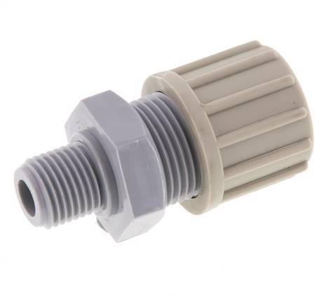 14x12mm & G1/4'' PA Rechte Knelfitting Buitendraad 10bar
