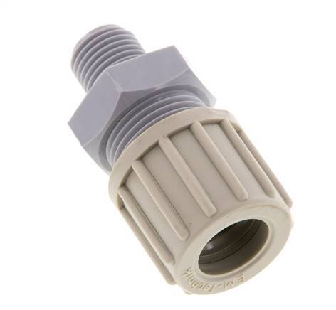 14x12mm & G1/4'' PA Rechte Knelfitting Buitendraad 10bar
