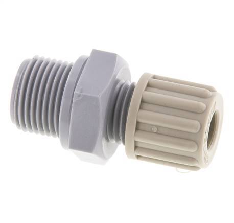 8x6mm & G3/8'' Pa Rechte Knelfitting Buitendraad 10bar [2 Stuks]
