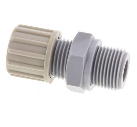 10x8mm & G3/8'' PA Rechte Knelfitting Buitendraad 10bar