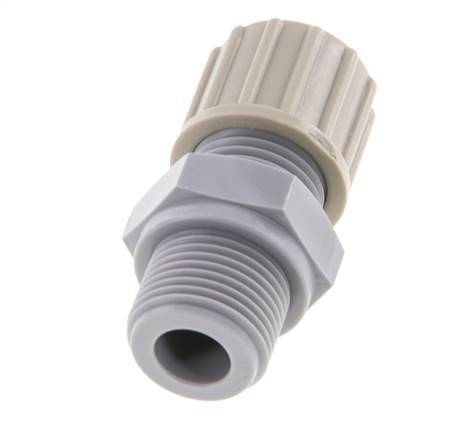 10x8mm & G3/8'' PA Rechte Knelfitting Buitendraad 10bar