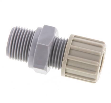 10x8mm & G3/8'' PA Rechte Knelfitting Buitendraad 10bar
