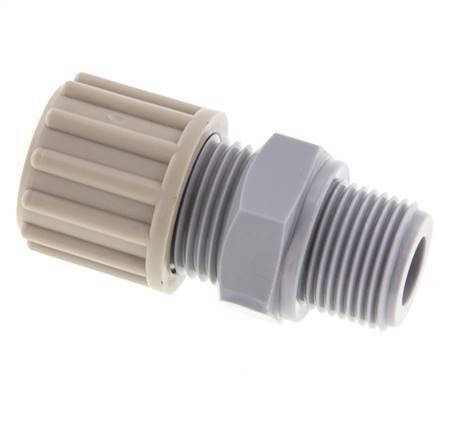 12x9mm & G3/8'' PA Rechte Knelfitting Buitendraad 10bar