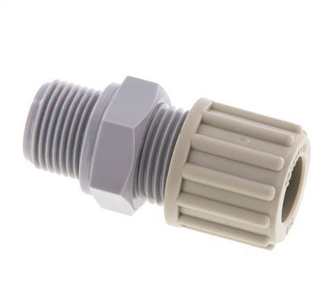 12x9mm & G3/8'' PA Rechte Knelfitting Buitendraad 10bar