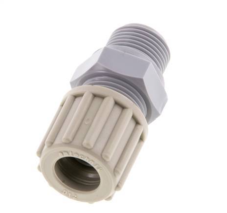 12x9mm & G3/8'' PA Rechte Knelfitting Buitendraad 10bar