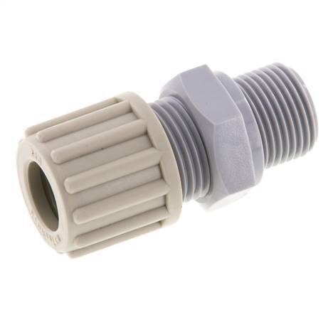 12x10mm & G3/8'' PA Rechte Knelfitting Buitendraad 10bar