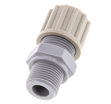 12x10mm & G3/8'' PA Rechte Knelfitting Buitendraad 10bar