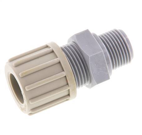 14x12mm & G3/8'' PA Rechte Knelfitting Buitendraad 10bar