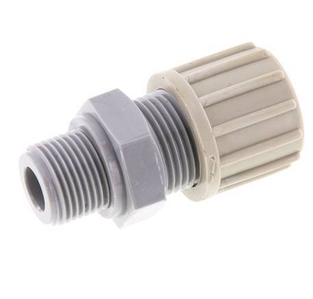 14x12mm & G3/8'' PA Rechte Knelfitting Buitendraad 10bar