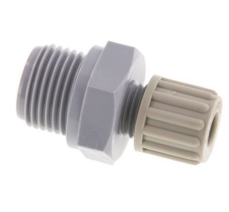 8x6mm & G1/2'' PA Rechte Knelfitting Buitendraad 10bar