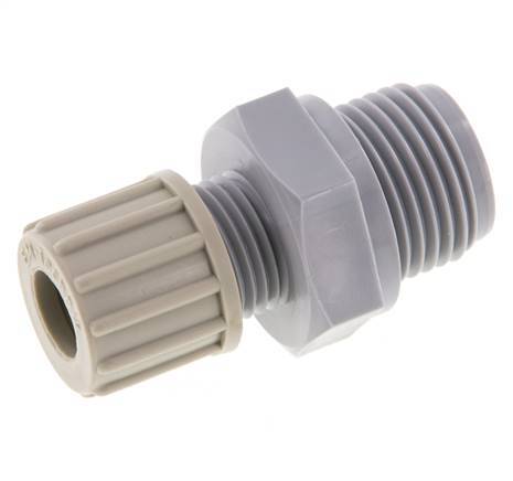 10x8mm & G1/2'' PA Rechte Knelfitting Buitendraad 10bar