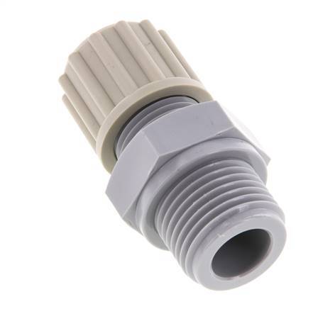 12x10mm & G1/2'' PA Rechte Knelfitting Buitendraad 10bar