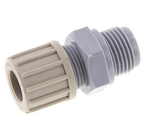 14x12mm & G1/2'' PA Rechte Knelfitting Buitendraad 10bar