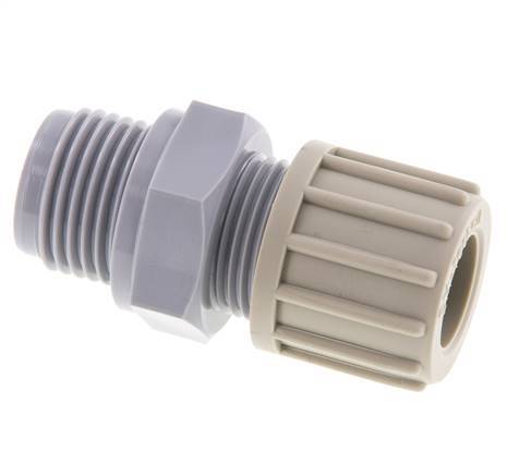14x12mm & G1/2'' PA Rechte Knelfitting Buitendraad 10bar