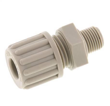 8x6mm & G1/8'' PP Rechte Knelfitting Buitendraad 10bar